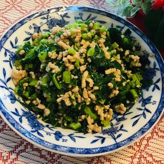 美味しい♡〜大根の葉とひき肉の炒め物〜